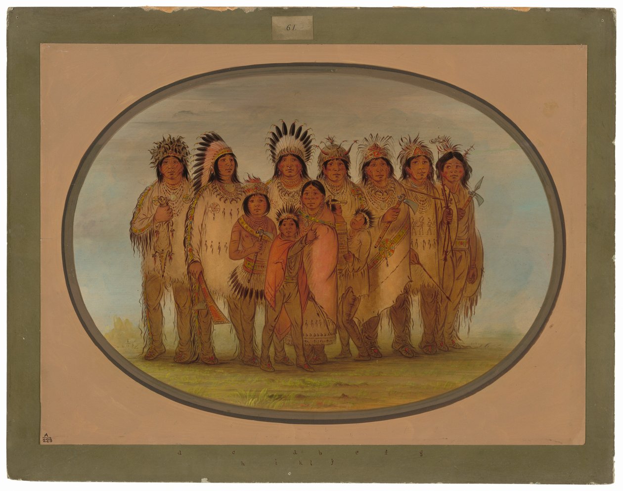 Odžibbewayští indiáni v Paříži od George Catlin