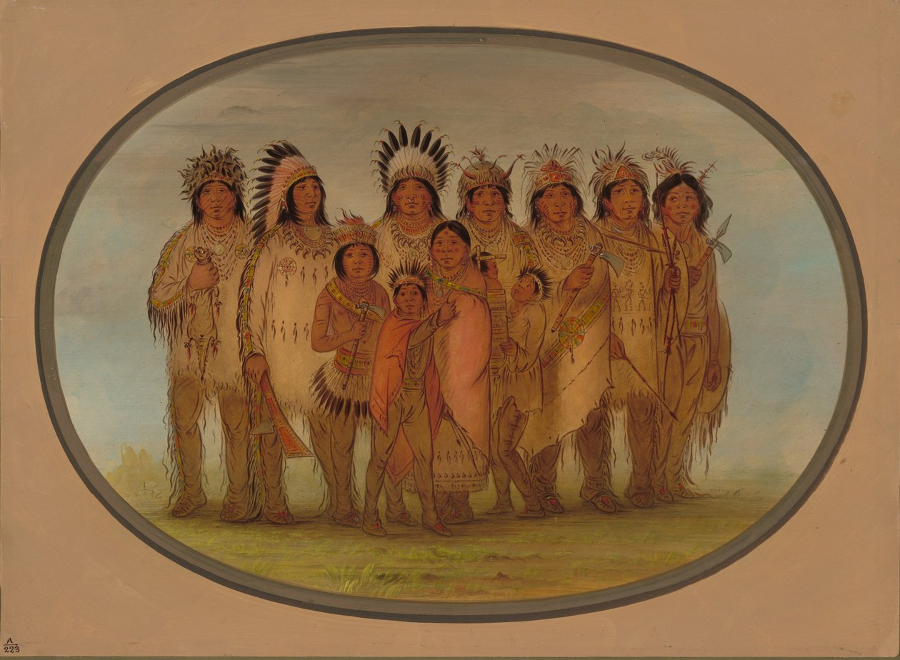 Ojibbeway Indians v Paříži, 18611869. od George Catlin