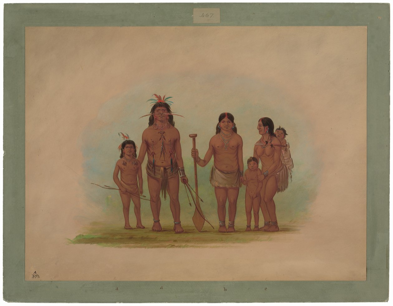 Orejona šéf a rodina od George Catlin