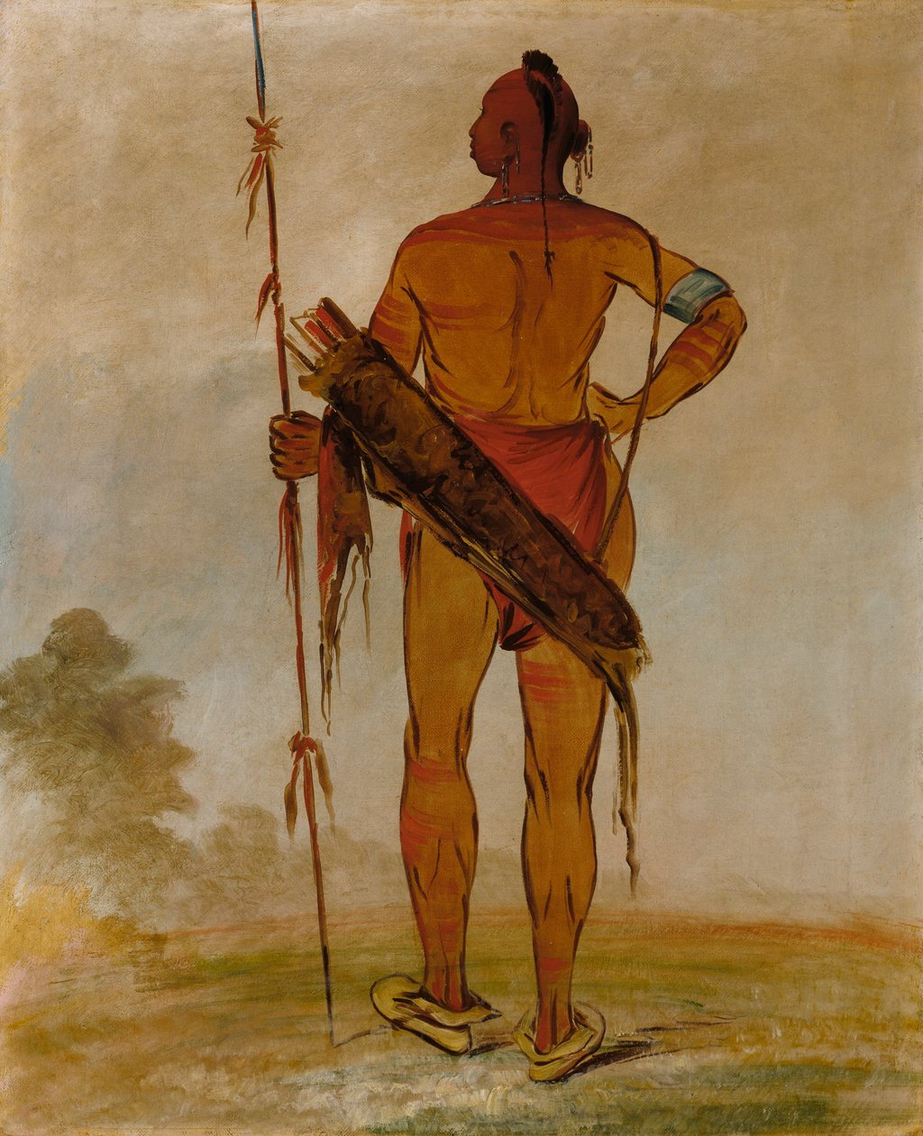 Pa-hú-ša, Bílé vlasy, mladší, náčelník skupiny od George Catlin