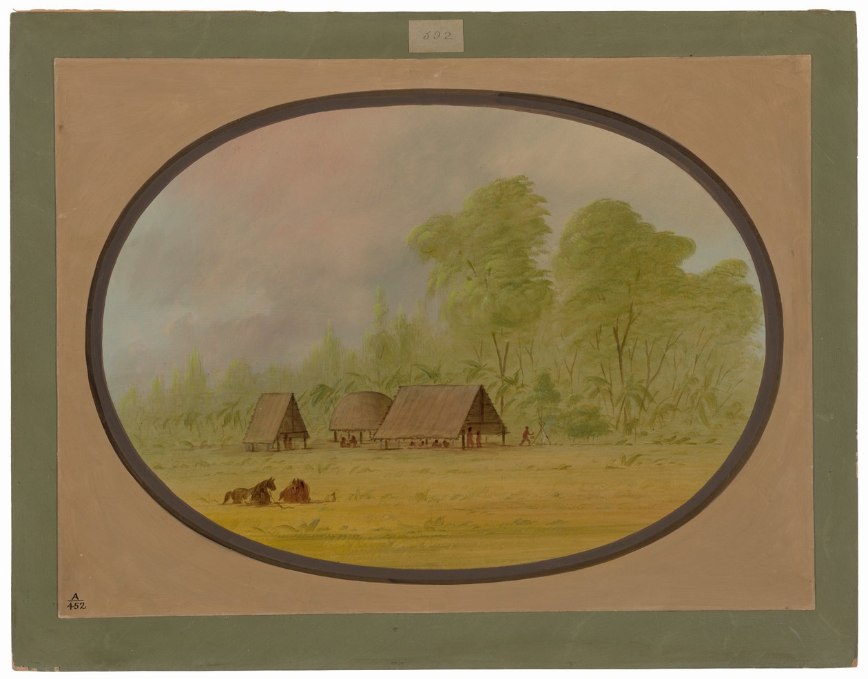 Vesnice Pacapacurus od George Catlin