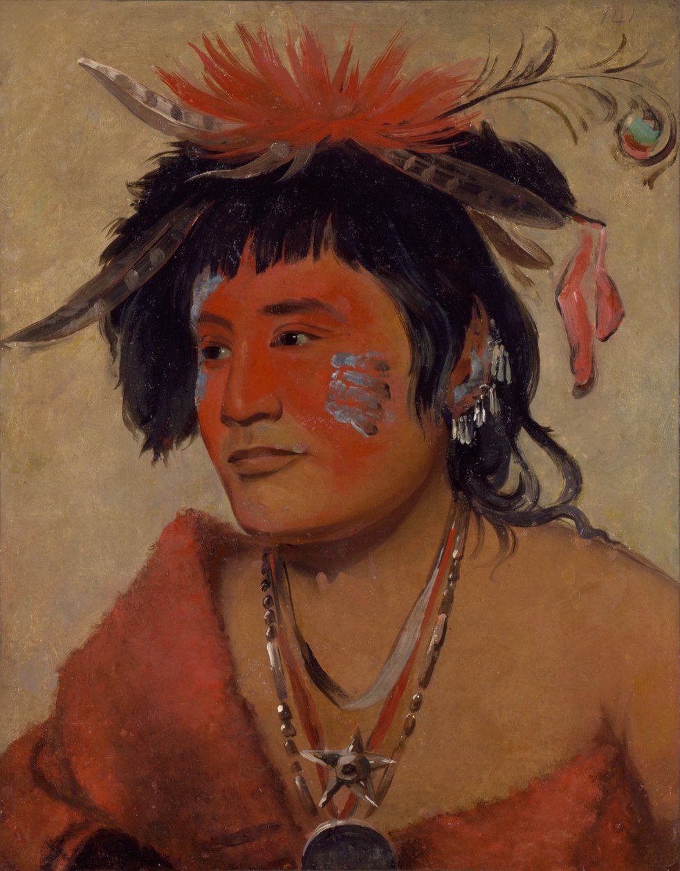 Pah-shee-náu-shaw, bojovník od George Catlin