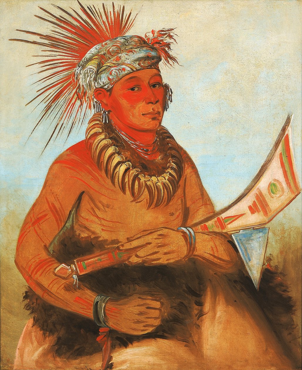 Pah-ta-cóo-chee, Střílející cedr, odvážlivec od George Catlin