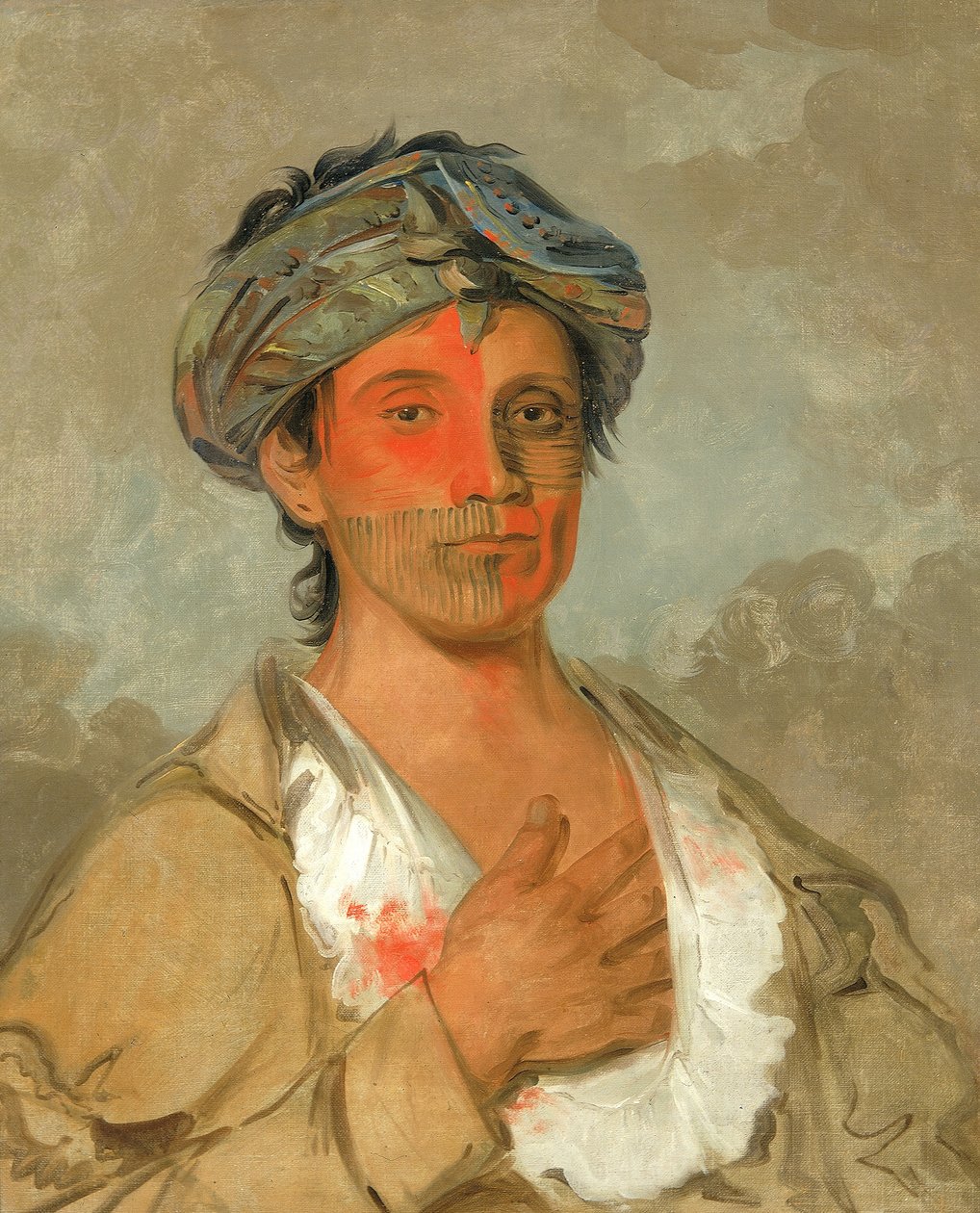 Pah-te-cóo-saw, Přímý muž, Polocivilizovaný od George Catlin