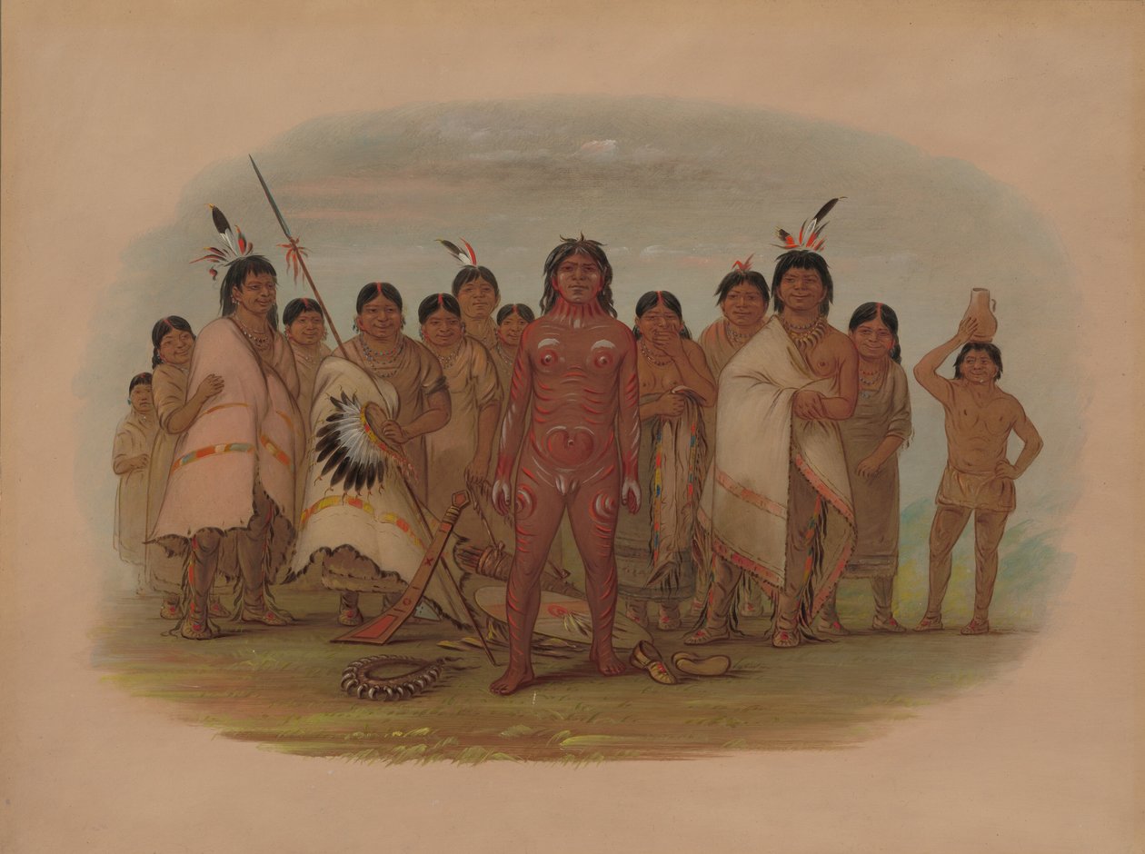Paint Me - Apachee, 18551869. od George Catlin