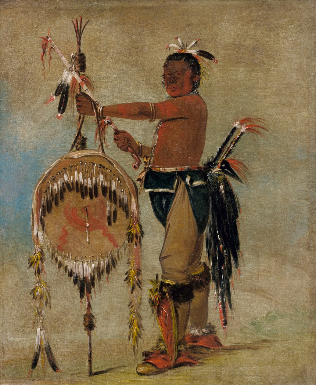 Pash-ee-pa-hó, Malý bodající náčelník, ctihodný náčelník Sauků od George Catlin