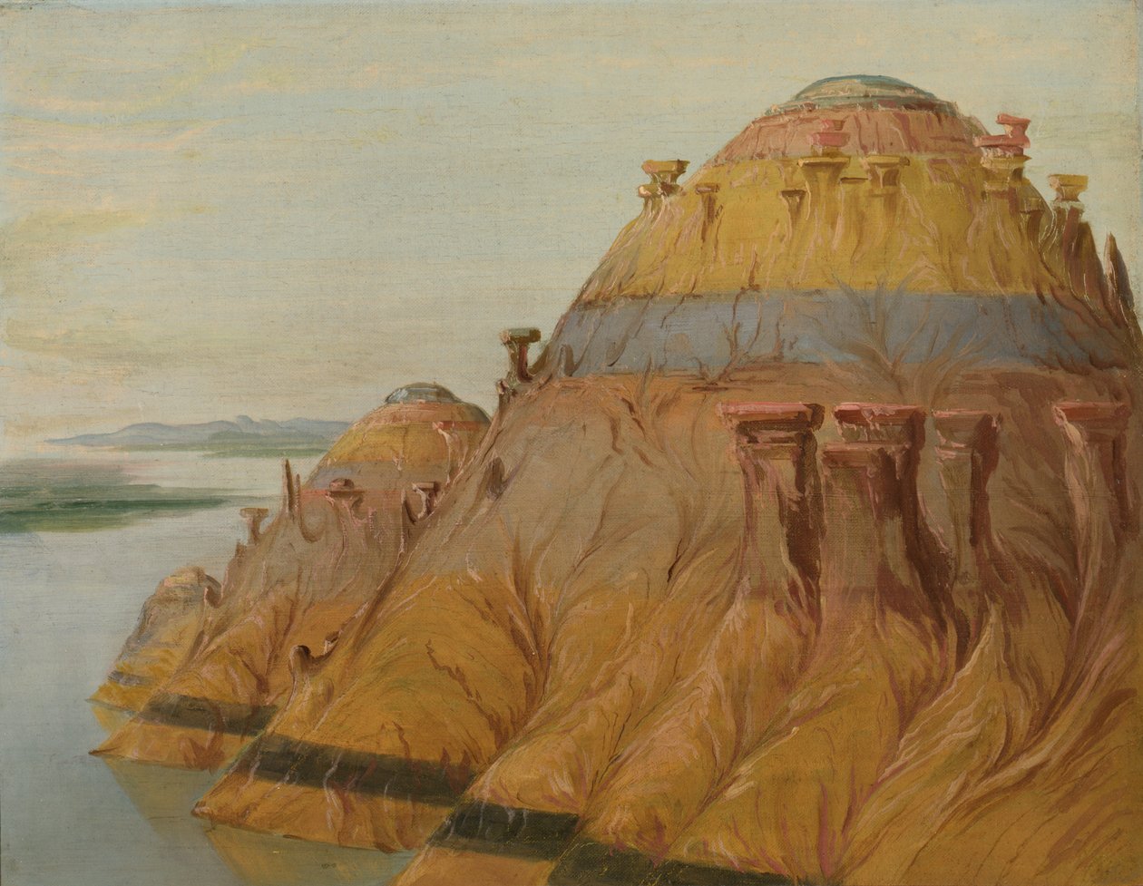 Malebný Clay Bluff, 1700 mil nad St. Louis od George Catlin