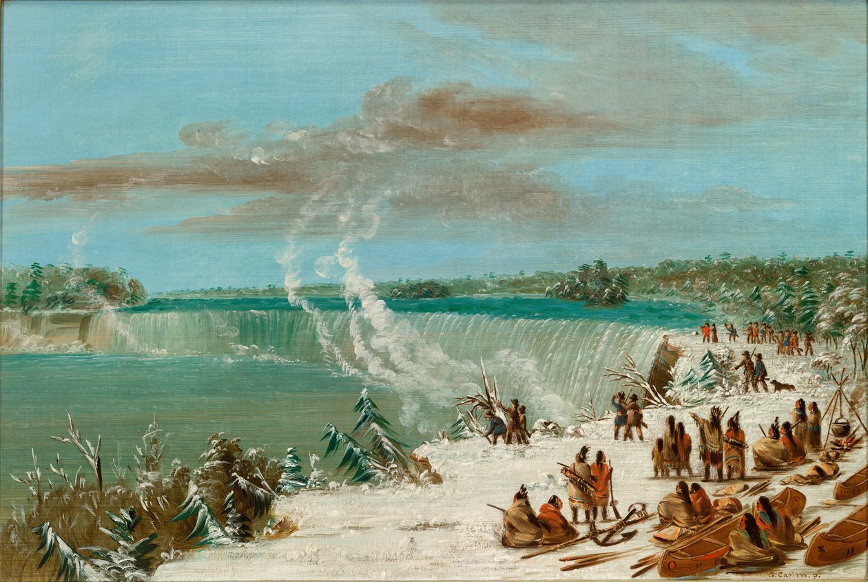 Portage Around the Falls of Niagara at Table Rock, 18471848. od George Catlin