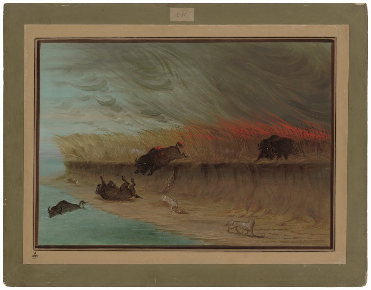 Hořící prérijní louky od George Catlin