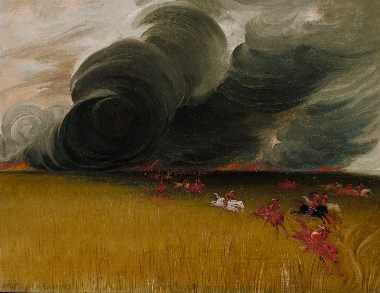 Hořící prérijní louky, 1832. od George Catlin