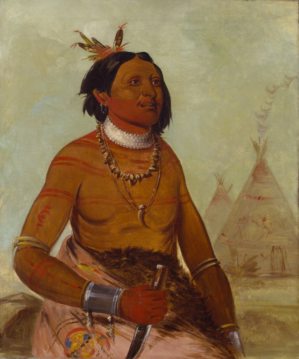 Quáy-hám-kay, Kamenná mušle, statečný od George Catlin