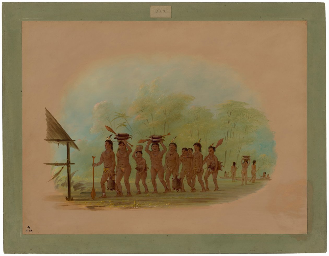 Návrat z lovu želv - Connibo od George Catlin