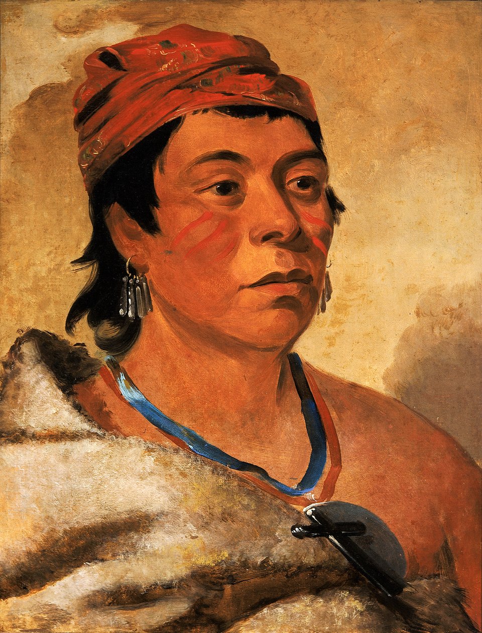 Kulatý ostrov, válečník, 1831. od George Catlin