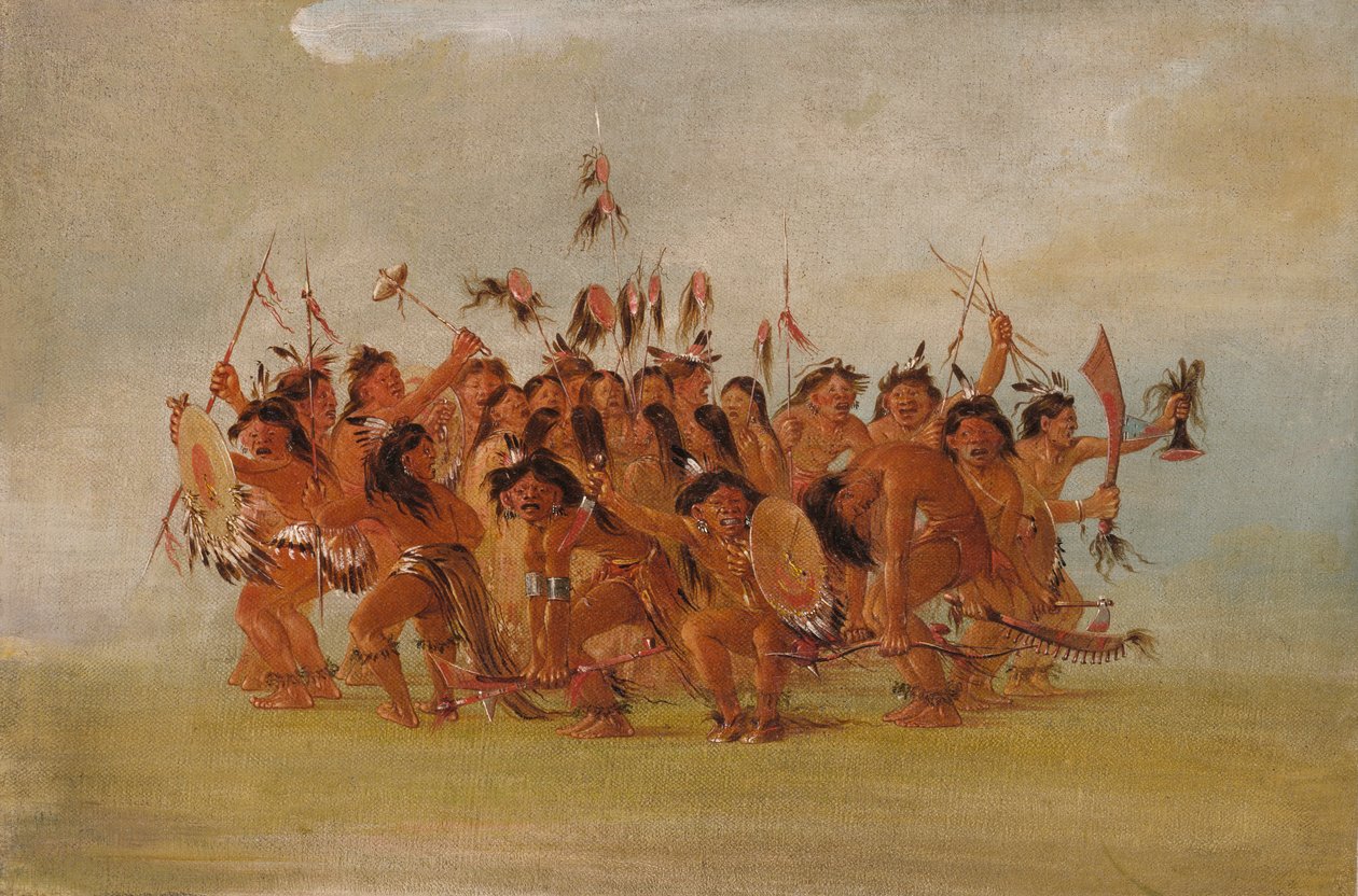 Skalpový tanec, Ústa řeky Teton, 1835-1837. od George Catlin