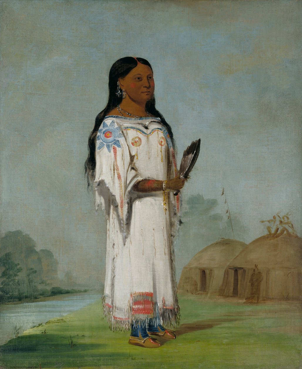 Seet-sé-be-a, Polední slunce, Krásná dívka od George Catlin