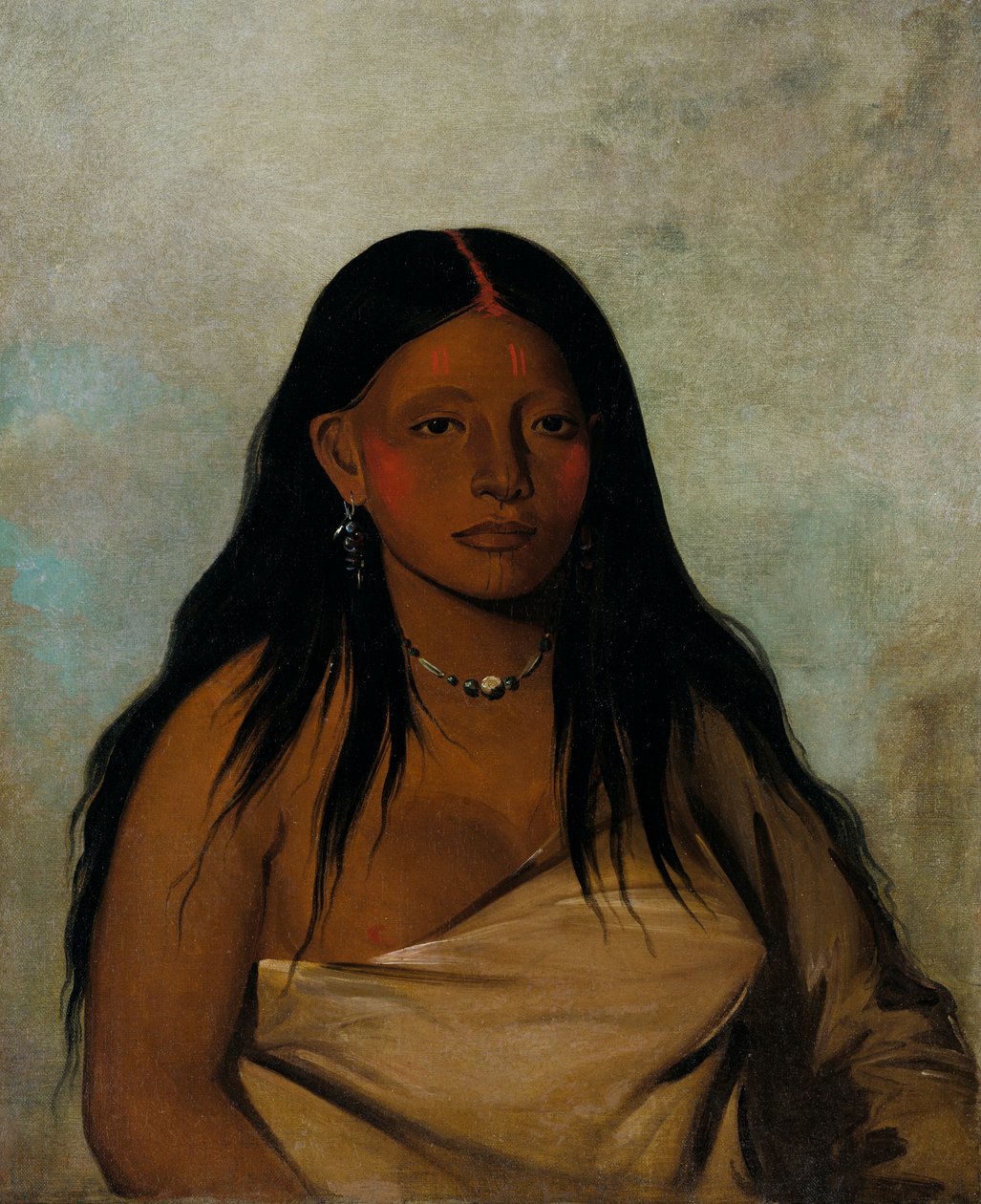 Shé-de-ah, divoká mudrc, žena z Wichity, 1834. od George Catlin