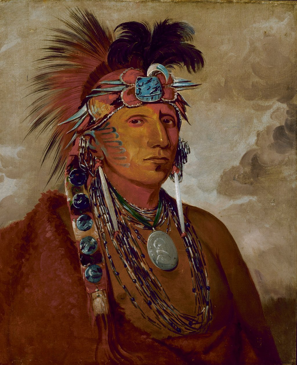 Shó-me-kós-see, Vlk, náčelník od George Catlin