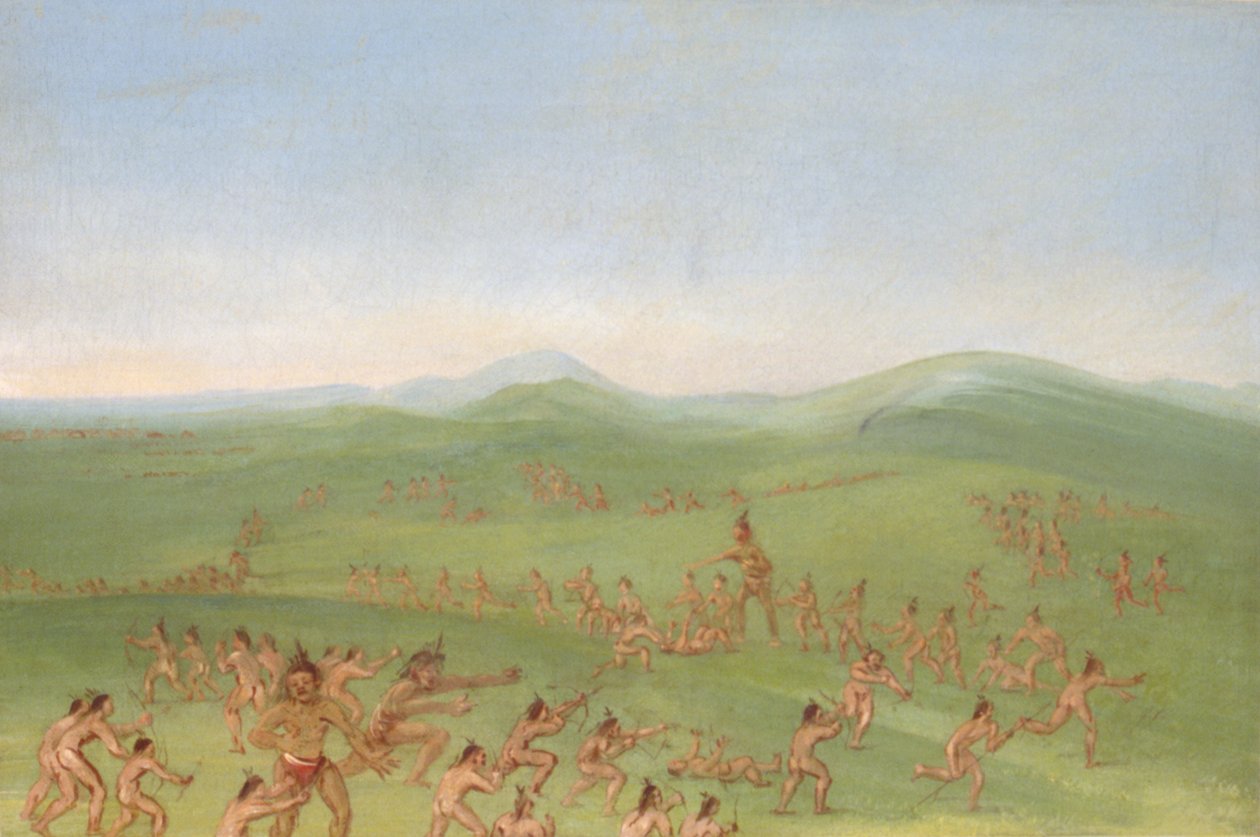 Falešný boj, Mandan Boys od George Catlin