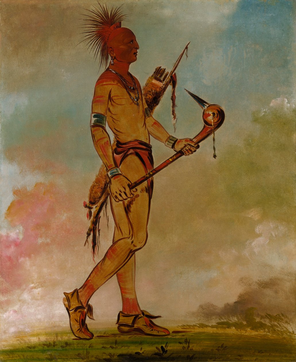 Shin-ga-wás-sa, Handsome Bird (Hezký pták) od George Catlin