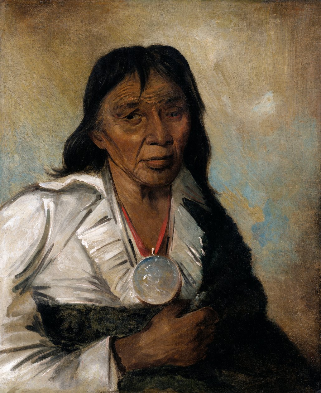 Shin-gós-se-moon, Big Sail, náčelník, 1836. od George Catlin