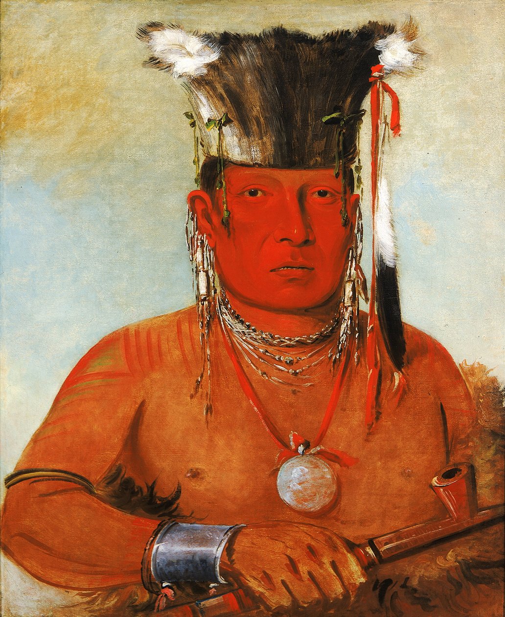 Sháw-da-mon-née, Tam jde, statečný, 1832. od George Catlin