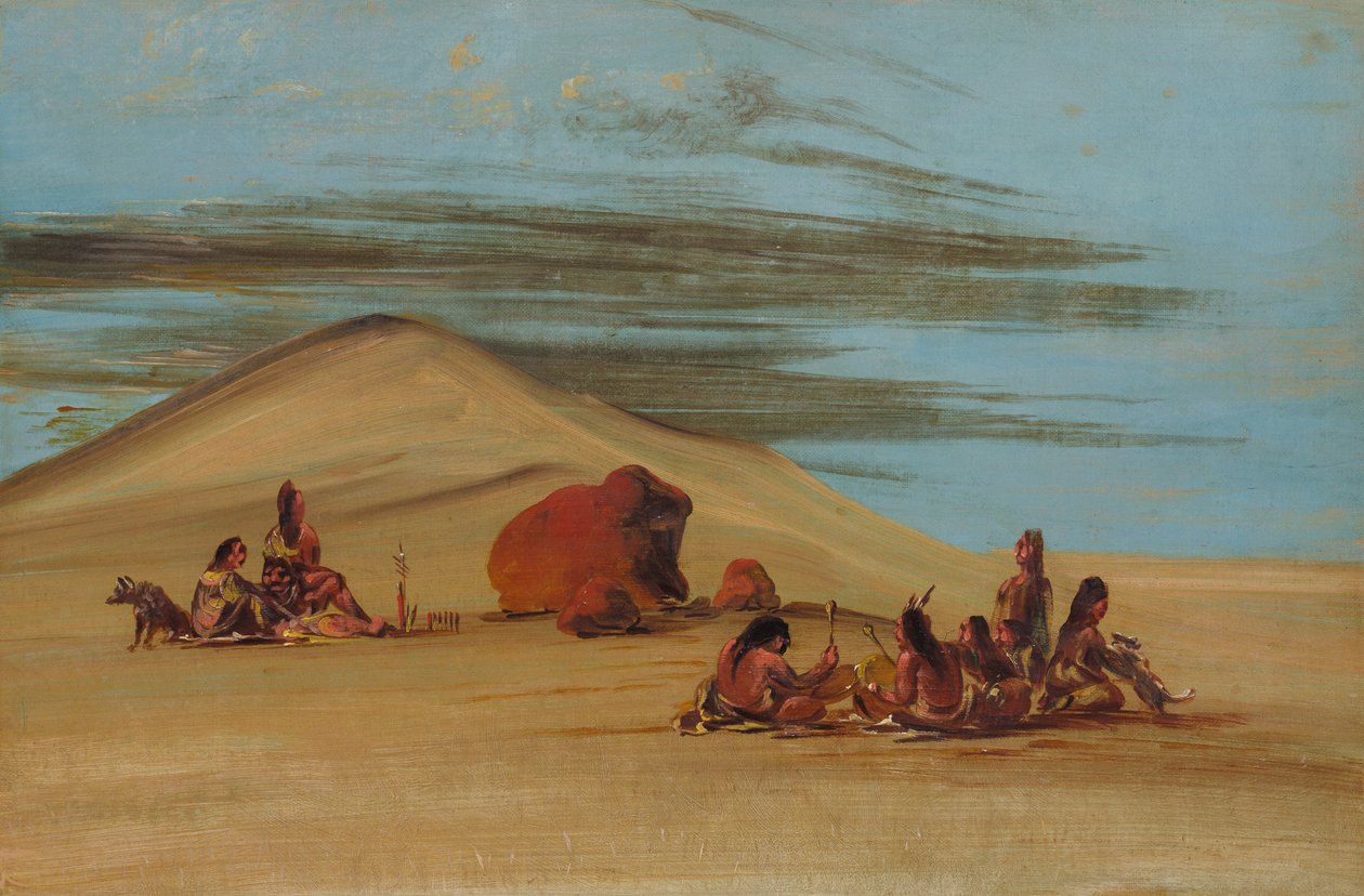 Siouxské uctívání u Red Boulders, 1837-1839. od George Catlin
