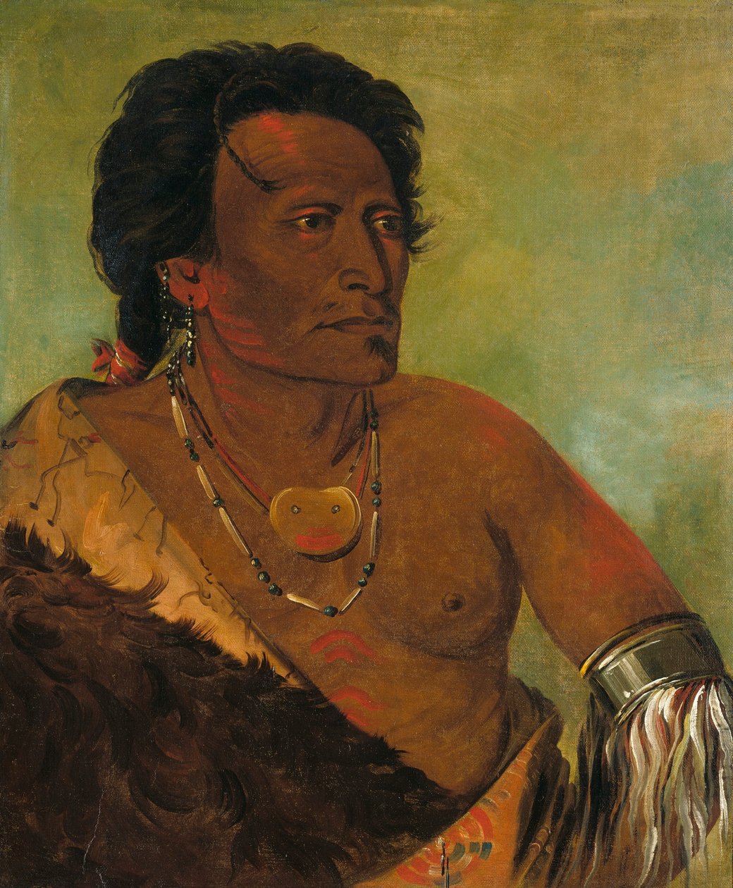 Sky-se-ró-ka, druhý náčelník kmene od George Catlin