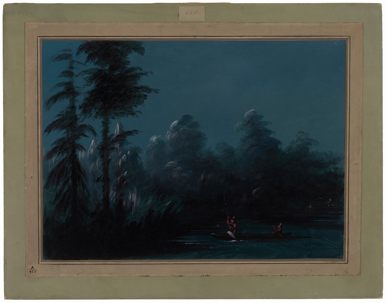 Spearing by Moonlight - Chaco od George Catlin