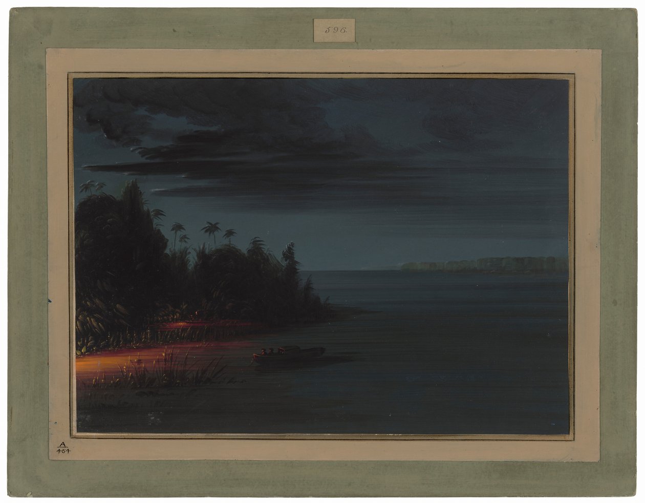 Lov na kopí při světle pochodní od George Catlin