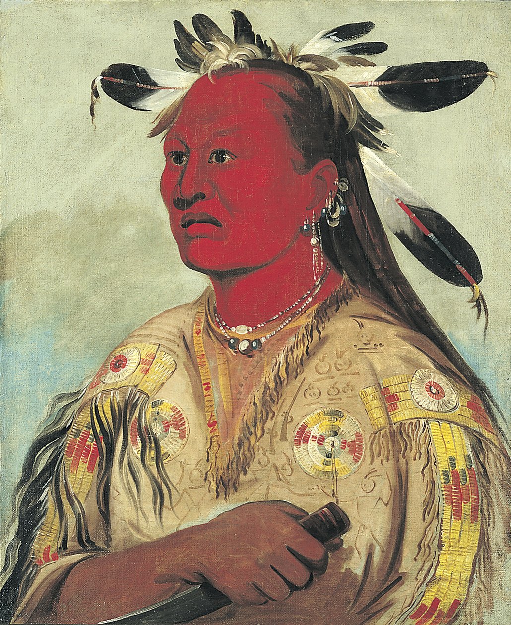 Stán-au-pat, Krvavá ruka, náčelník kmene, 1832. od George Catlin