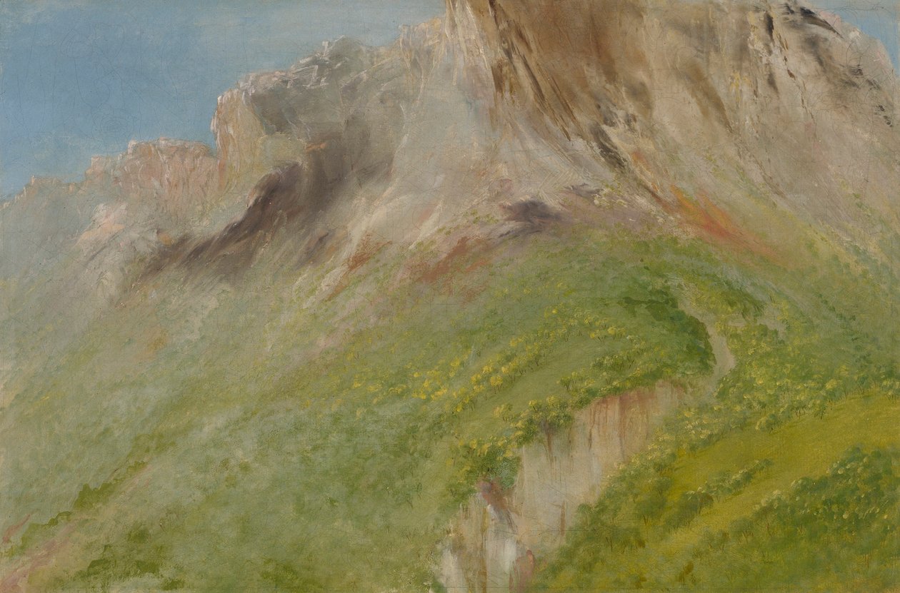 Ta-wa-que-nah, neboli Skalistá hora, poblíž komančské vesnice od George Catlin