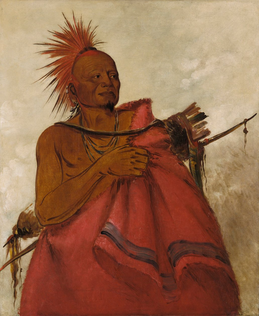 Tcha-tó-ga, Šílený bizon, Vrah dvou bílých mužů od George Catlin