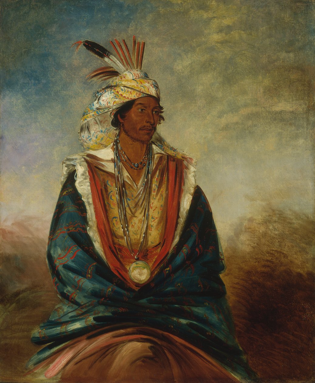 Tel-maz-há-za, bojovník vyznamenání, 1834. od George Catlin