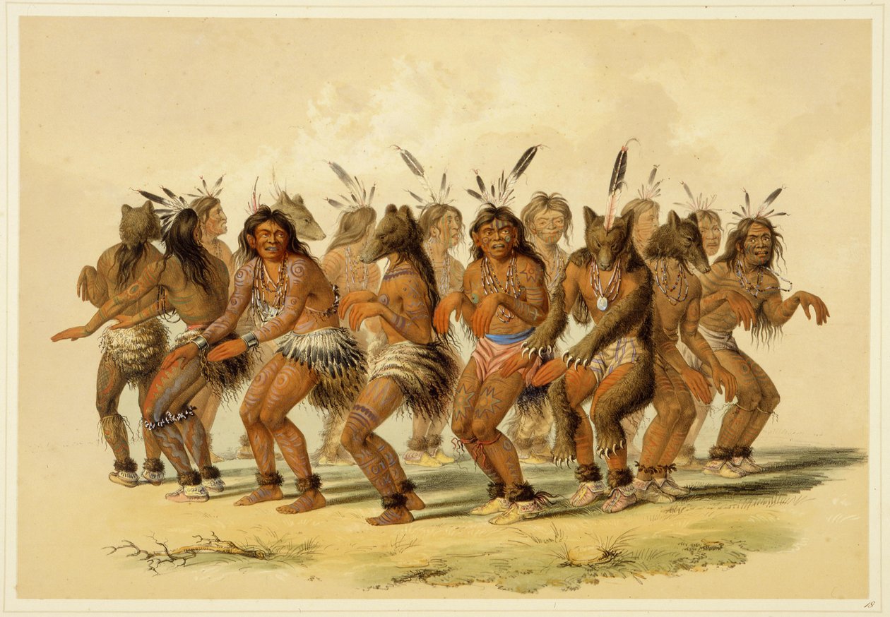 Medvědí tanec od George Catlin