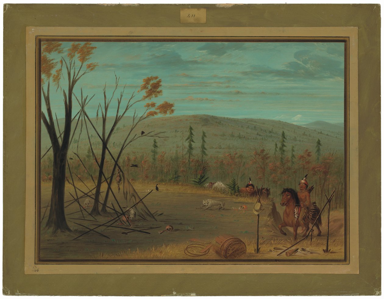Bratři Cheyenne vracející se z jejich podzimního lovu od George Catlin