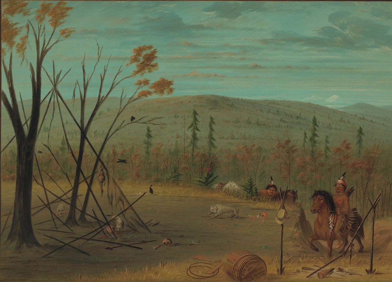 The Cheyenne Brothers Returning from their Fall Hunt, 18611869. od George Catlin