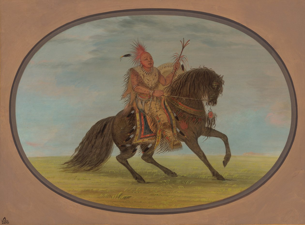 Běžící liška na krásném koni - Saukie, 18611869. od George Catlin