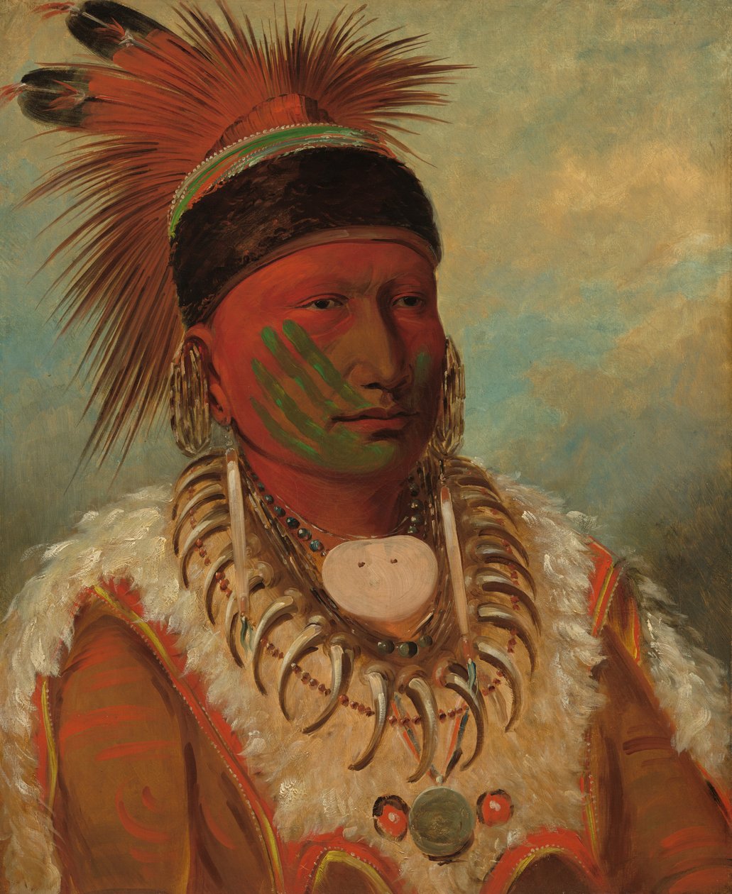 Bílý oblak, hlavní náčelník Iowas od George Catlin
