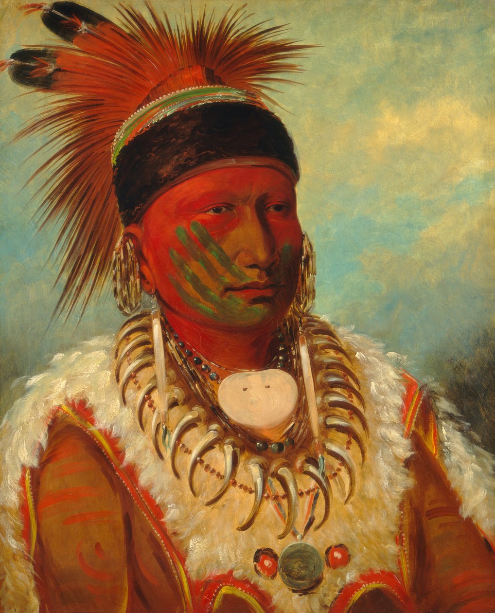 Bílý oblak, hlavní náčelník Iowas od George Catlin