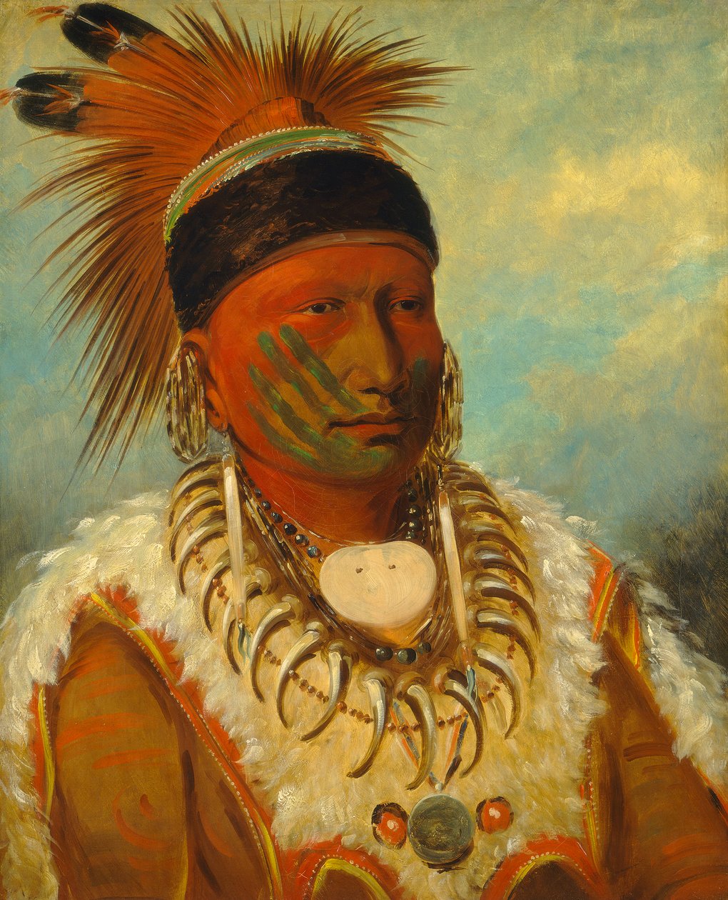 Bílý oblak, hlavní náčelník Iowas od George Catlin