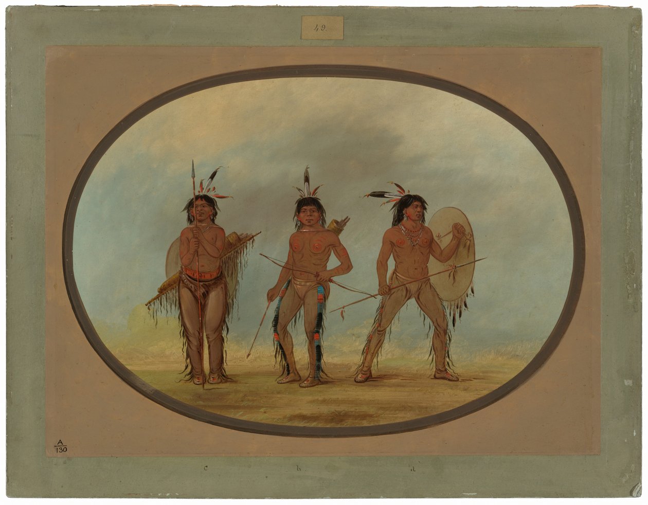 Tři Cheyenne Warriors od George Catlin
