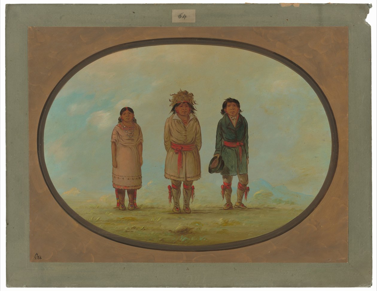 Tři indiáni Creek od George Catlin