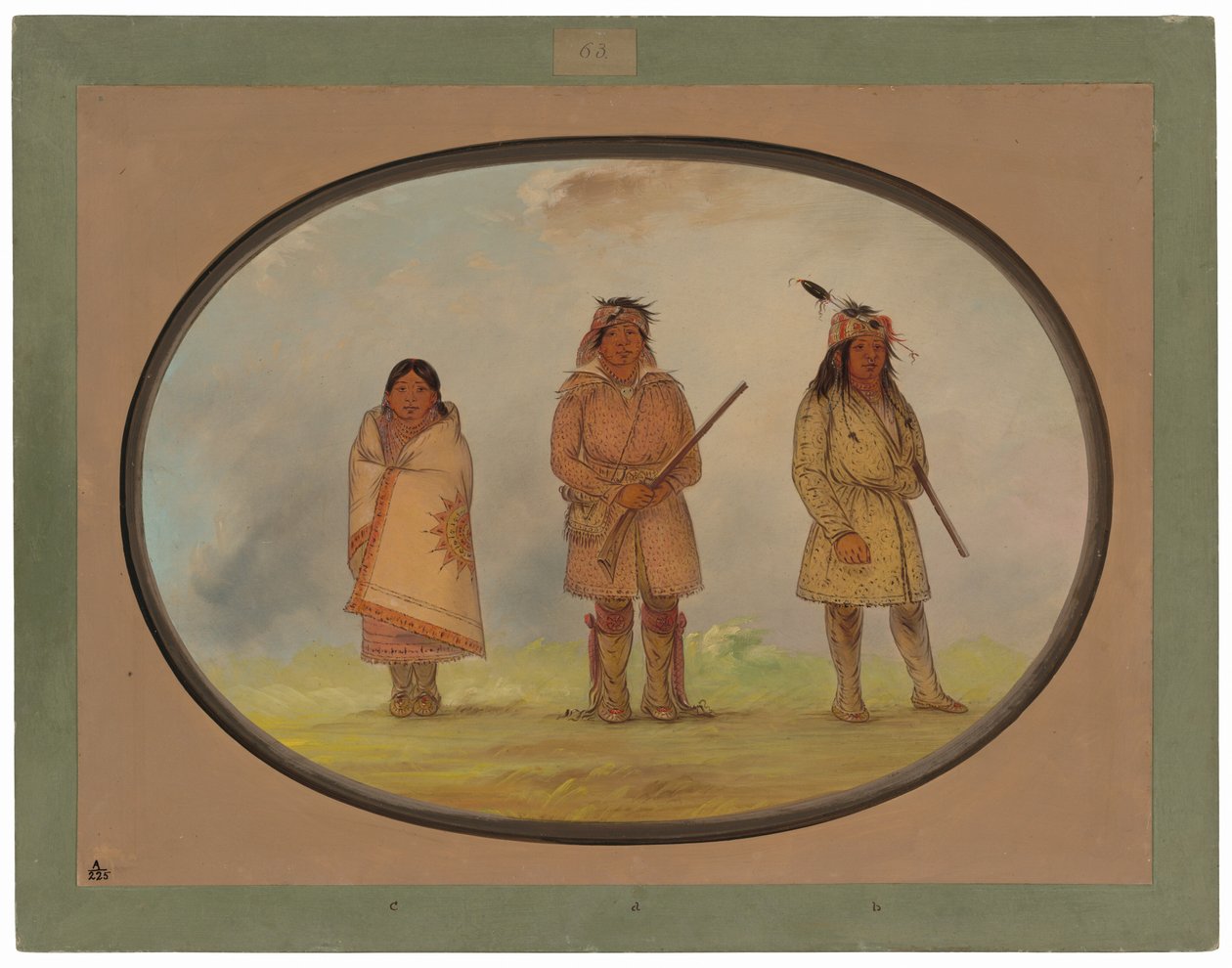 Tři indiáni z Delaware od George Catlin
