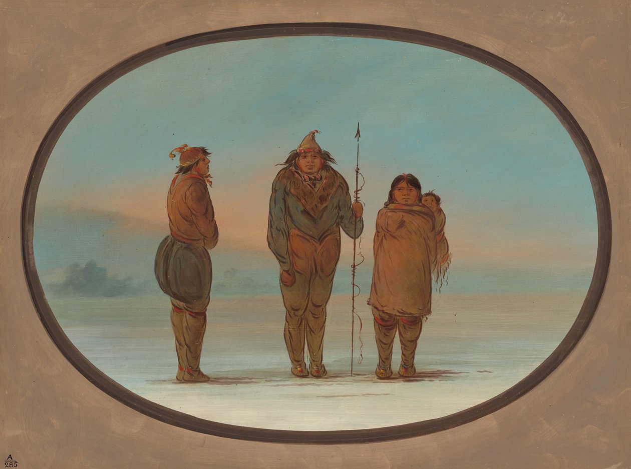 Tři Eskymáci, 18551869. od George Catlin
