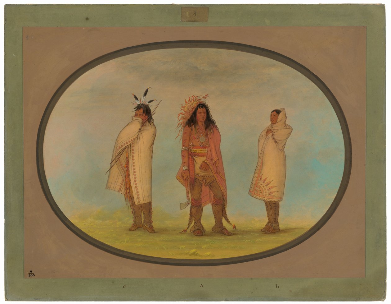 Tři Irokézští indiáni od George Catlin