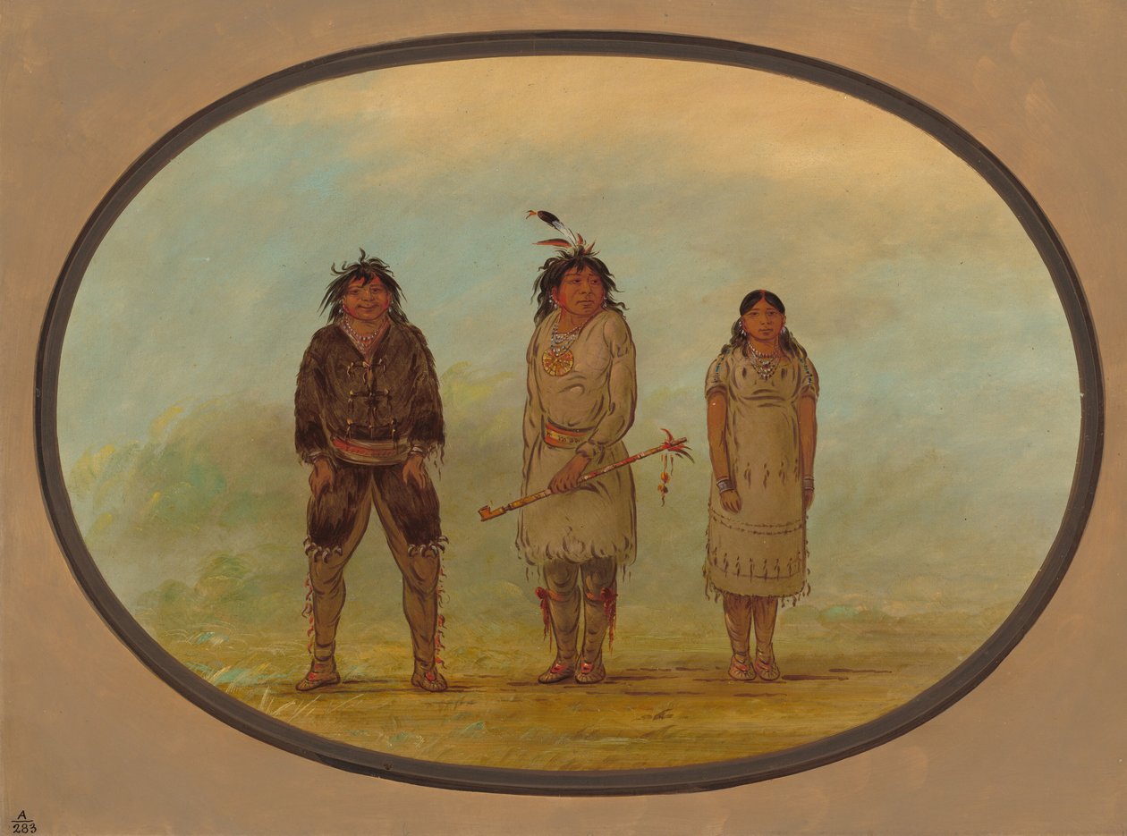 Tři seliští indiáni, 18551869. od George Catlin