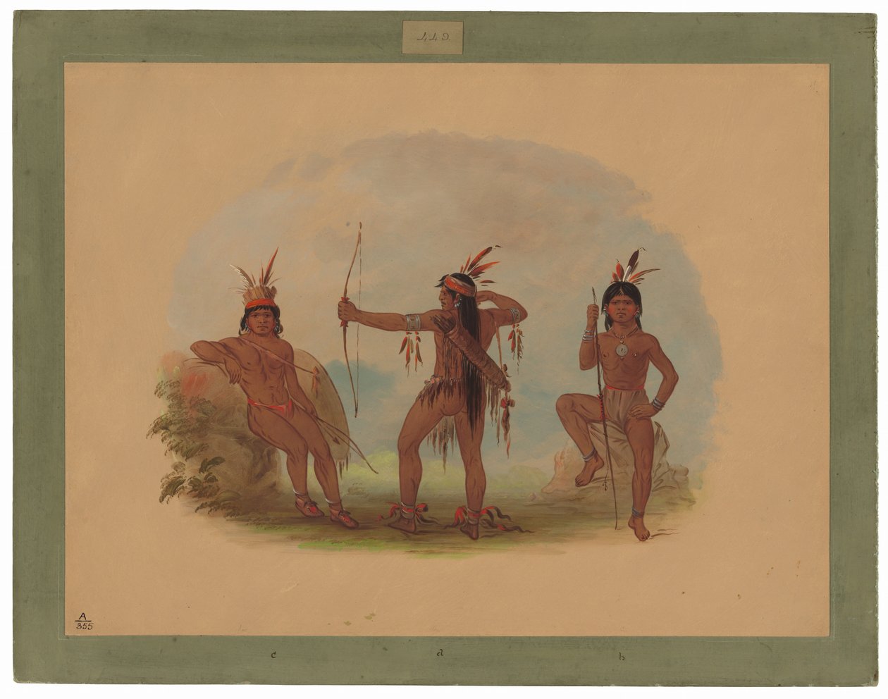 Tři indiáni z kmene Woyaway od George Catlin