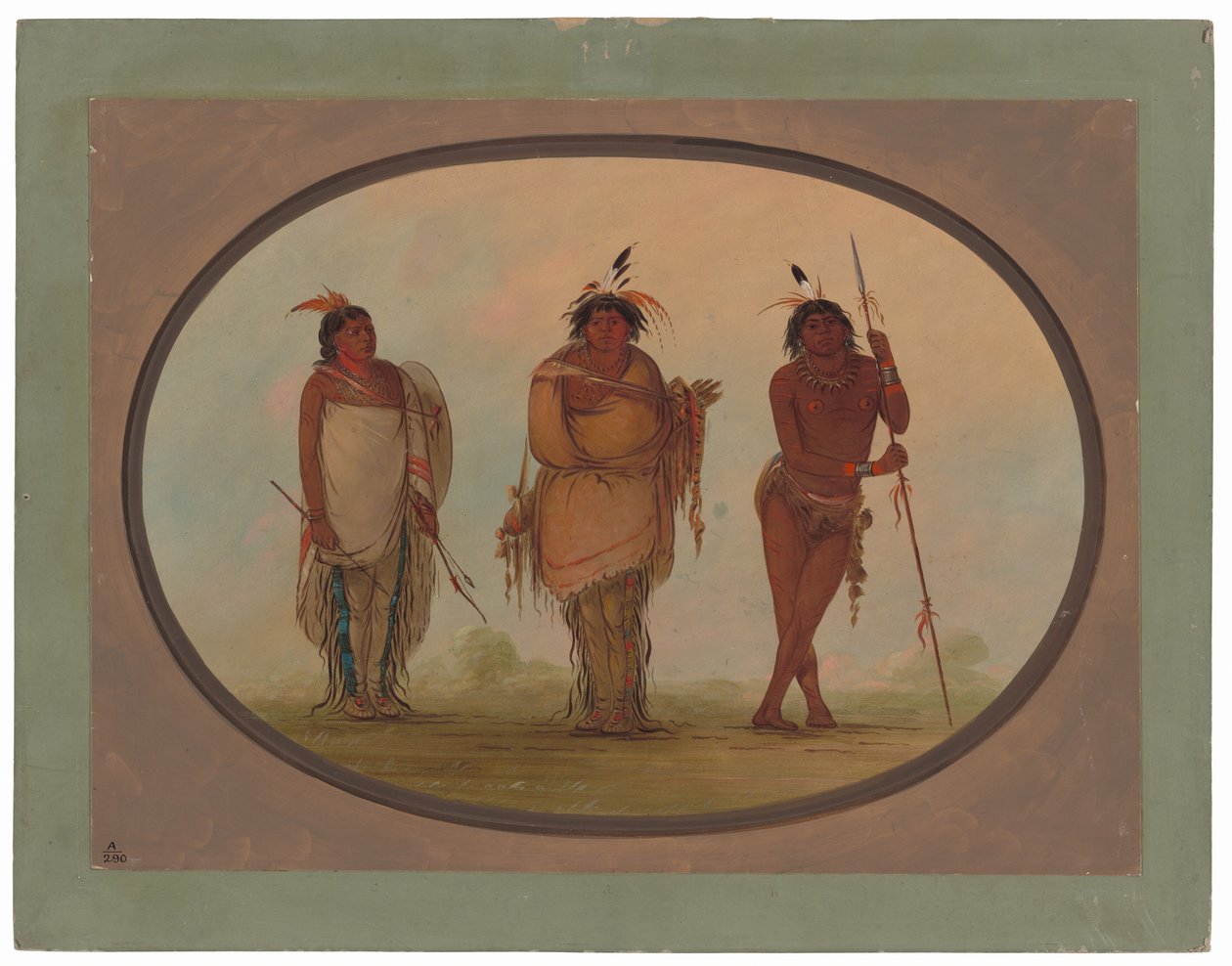 Tři indiáni Yumaya od George Catlin