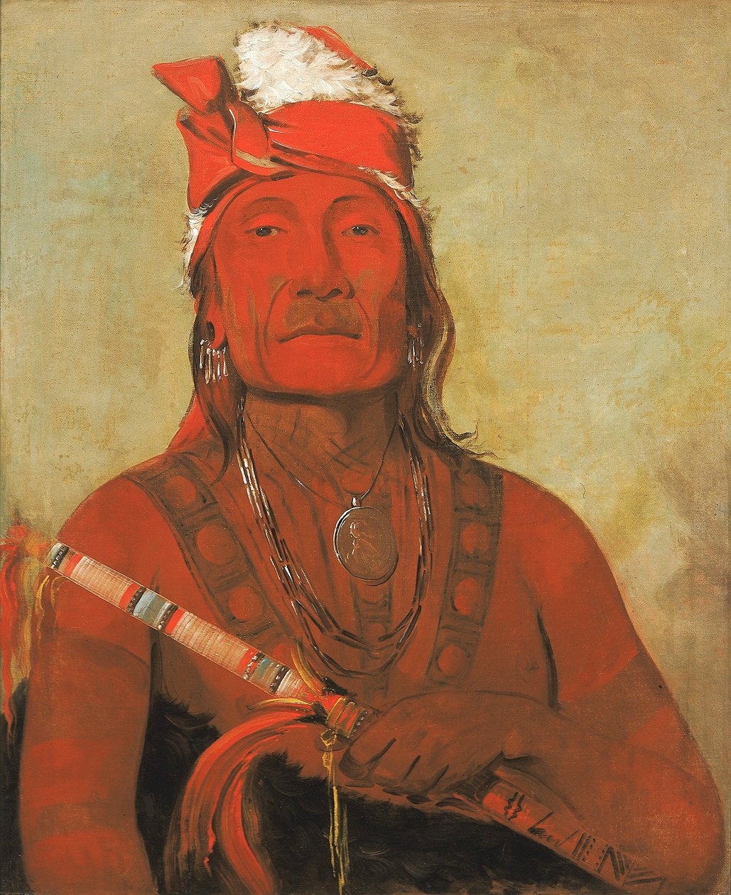 Toh-kí-e-to, kámen s rohy, náčelník od George Catlin