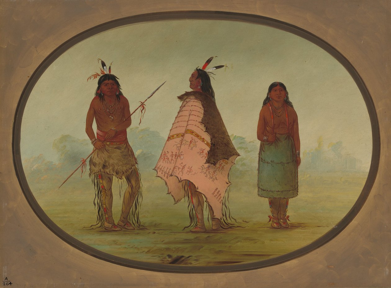 Dva apačští válečníci a jedna žena, 18551869. od George Catlin